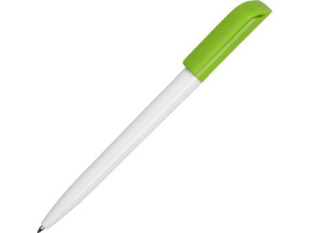 Ручка пластиковая шариковая Миллениум Color CLP, белый/зеленый