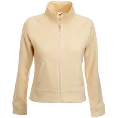 Толстовка "Lady-Fit Sweat Jacket", цвет слоновой кости_XS, 75% х/б, 25% п/э, 280 г/м2