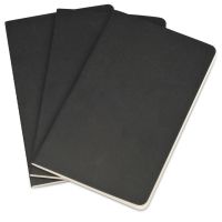 Записная книжка Moleskine Cahier (нелинованный, 3 шт.), Large (13х21см), черный