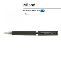 Ручкa BrunoVisconti шариковая автоматическая 1мм синяя Milano Graphite (черный металлический корпус)