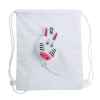 Детский складной рюкзак ELANIO, белый (зебра)