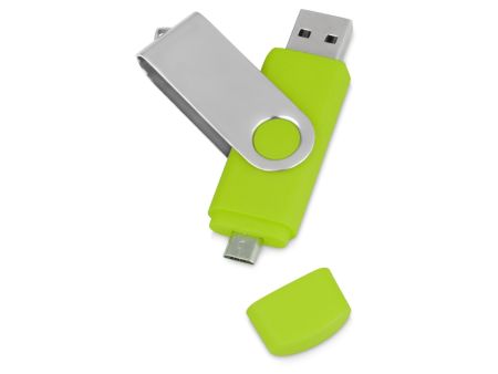 USB/micro USB-флешка 2.0 на 16 Гб Квебек OTG, зеленый