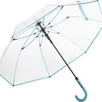 Зонт-трость 7112 Pure с прозрачным куполом, полуавтомат, бирюзовый