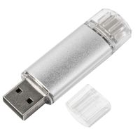 USB flash-карта ASSORTI OTG Type-C (16Гб), серебристая, 6,3х1,7х0,8 см, металл