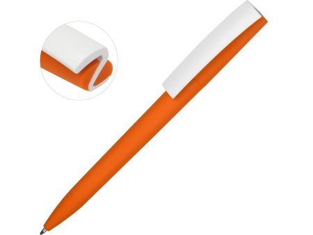 Ручка пластиковая soft-touch шариковая Zorro, оранжевый