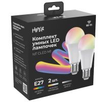 Набор из двух лампочек IoT CLED M1 RGB, E27, белый