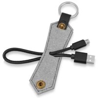 Кабель-брелок USB-MicroUSB Pelle, черный