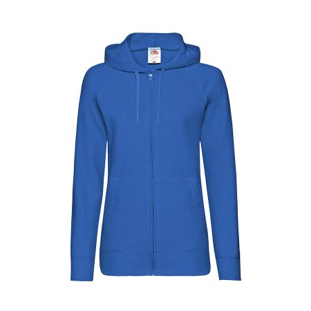 Толстовка без начеса "Ladies Lightweight Hooded Sweat", ярко-синий, XS, 80% х/б 20% полиэстер, 240 г