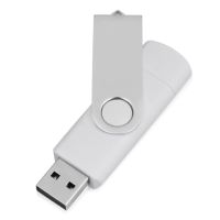 USB/micro USB-флешка 2.0 на 16 Гб Квебек OTG, белый