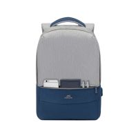 RIVACASE 7562 grey/dark blue рюкзак для ноутбука 15.6'', синий