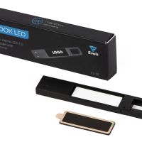 USB 2.0- флешка на 32 Гб c подсветкой логотипа Hook LED, белый