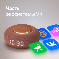 Умная колонка VK Капсула Мини с голосовым помощником Марусей, терракотовый