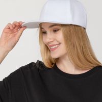 Бейсболка Snapback с прямым козырьком, белая