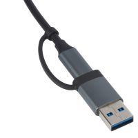 USB-хаб Link с коннектором 2-в-1 USB-C и USB-A, 2.0/3.0, серый