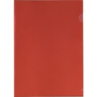 Папка-уголок прозрачный формата А4  0,18 мм, красный