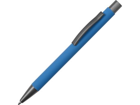 Ручка металлическая soft touch шариковая Tender, голубой