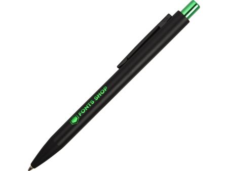 Ручка металлическая шариковая Blaze с цветным зеркальным слоем, зеленый