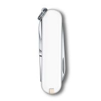 Нож-брелок VICTORINOX Classic SD Colors Falling Snow, 58 мм, 7 функций, белый