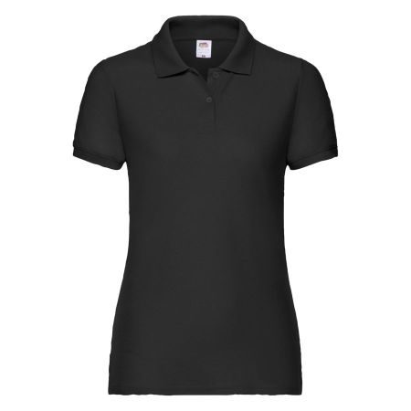 Поло "Lady-Fit 65/35 Polo", черный_L, 65% п/э, 35% х/б, 180 г/м2