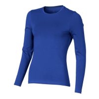 Ponoka женская футболка из органического хлопка, длинный рукав, синий