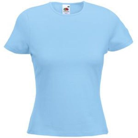 Футболка "Lady-Fit Crew Neck T", небесно-голубой_L, 95% х/б, 5% эластан, 210 г/м2