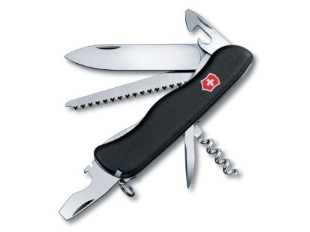 Нож перочинный VICTORINOX Forester, 111 мм, 12 функций, с фиксатором лезвия, черный