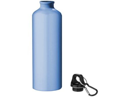 Алюминиевая бутылка для воды Oregon объемом 770 мл с карабином - синий