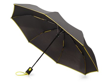 Зонт-полуавтомат складной Motley с цветными спицами, желтый