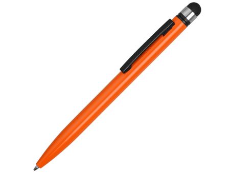 Ручка-стилус металлическая шариковая Poke, оранжевый