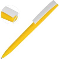 Ручка пластиковая soft-touch шариковая Zorro, желтый