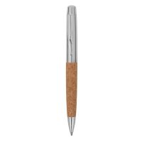 Ручка металлическая шариковая Cask, хром/бамбук