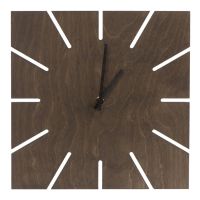 Часы деревянные Olafur квадратные, 28 см, коричневый