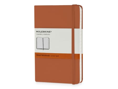 Записная книжка Moleskine Classic (в линейку) в твердой обложке, Pocket (9x14см), оранжевый