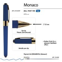 Ручка пластиковая шариковая Monaco, 0,5мм, синие чернила, синий