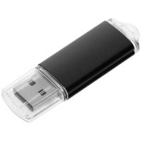 USB flash-карта "Assorti" (16Гб), черная, 5,8х1,7х0,8 см, металл