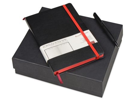 Подарочный набор Bruno Visconti Megapolis Soft: ежедневник А5 недат., ручка шарик., красный