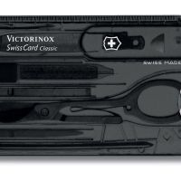 Швейцарская карточка VICTORINOX SwissCard Classic, 10 функций, полупрозрачная чёрная