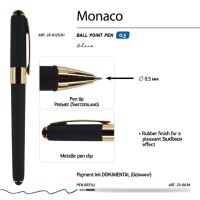 Ручка пластиковая шариковая Monaco, 0,5мм, синие чернила, черный