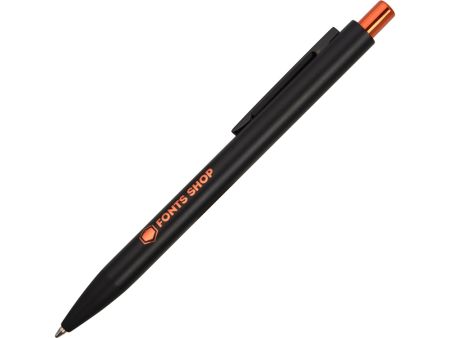 Ручка металлическая шариковая Blaze с цветным зеркальным слоем, оранжевый