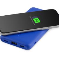 Внешний беспроводной аккумулятор с подсветкой лого Reserve X v.2, 8000 mAh, синий