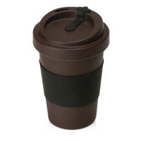 Стакан из кофе с силиконовой манжетой Latte, коричневый