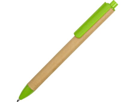 Ручка картонная пластиковая шариковая Эко 2.0, зеленый