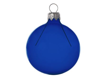 Стеклянный шар синий, заготовка шара 6 см, цвет 61