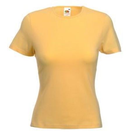 Футболка "Lady-Fit Crew Neck T", песочный_M, 95% х/б, 5% эластан, 210 г/м2