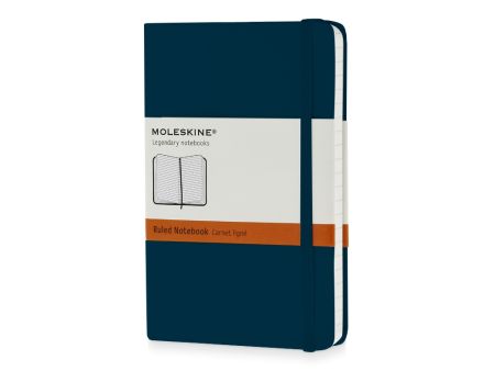 Записная книжка Moleskine Classic (в линейку) в твердой обложке, Pocket (9x14см), голубой