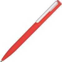 Ручка шариковая пластиковая Bon с покрытием soft touch, красный