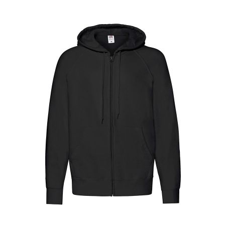 Толстовка без начеса "Lightweight Hooded Sweat",  черный, M, 80% х/б 20% полиэстер, 240 г/м2