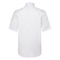 Рубашка "Short Sleeve Oxford Shirt", белый_M, 70% х/б, 30% п/э, 130 г/м2