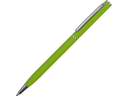 Ручка металлическая шариковая Атриум с покрытием софт-тач, зеленый