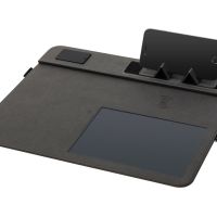 Многофункциональный коврик для мыши Multi Pad с беспроводной зарядкой и LCD экраном, 10 Вт, серый